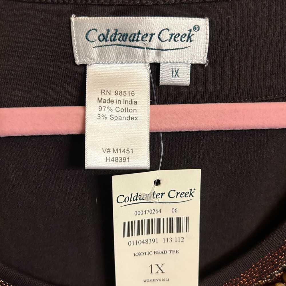 NWT Gemstone accented Coldwater Creek top Size 1X - Picture 4 of 7